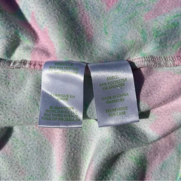 LILLY PULITZER Elaine Velour Robe Mandevilla B Pink Sand Paradise XXS/XS Kimono - Picture 6 of 10